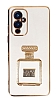 Eiroo OnePlus 9 Aynal Parfm Standl Beyaz Silikon Klf