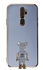 Eiroo Oppo A5 2020 / A9 2020 Baby Bear Standl Mavi Silikon Klf