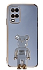 Eiroo Oppo A54 4G Baby Bear Standl Mavi Silikon Klf