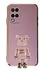 Eiroo Oppo A54 4G Baby Bear Standl Mor Silikon Klf