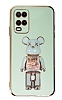Eiroo Oppo A54 4G Candy Bear Standl Yeil Silikon Klf