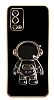 Eiroo Oppo A55 Astronot Standl Siyah Silikon Klf