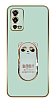 Eiroo Oppo A55 Baby Panda Standl Yeil Silikon Klf