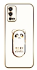 Eiroo Oppo A55 Baby Panda Standl Beyaz Silikon Klf