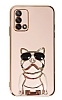 Eiroo Oppo A74 4G Bulldog Standl Pembe Silikon Klf