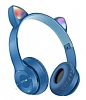 Eiroo P47M Kedi Kulak Led Işıklı Kablosuz Mavi Kulaklık