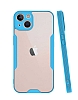 Eiroo Painted iPhone 14 Plus Mavi Silikon Klf