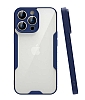 Eiroo Painted iPhone 14 Pro Lacivert Silikon Klf