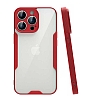 Eiroo Painted iPhone 14 Pro Krmz Silikon Klf