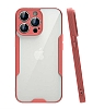 Eiroo Painted iPhone 14 Pro Pembe Silikon Klf