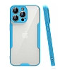 Eiroo Painted iPhone 14 Pro Max Mavi Silikon Klf