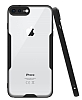 Eiroo Painted iPhone 7 Plus / 8 Plus Siyah Silikon Klf