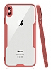 Eiroo Painted iPhone XS Max Pembe Silikon Klf