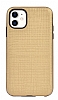 Eiroo Panther iPhone 11 Silikon Kenarl Gold Rubber Klf
