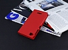 HTC Desire 320 Gizli Mıknatıslı Yan Kapaklı Kırmızı Deri Kılıf - Resim: 2