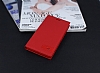 Sony Xperia C4 Gizli Mıknatıslı Yan Kapaklı Kırmızı Deri Kılıf - Resim: 1