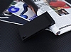 Sony Xperia XA Gizli Mknatsl Yan Kapakl Siyah Deri Klf - Resim 2