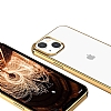 Eiroo Pixel iPhone 13 Mini Gold Rubber Klf