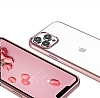 Eiroo Pixel iPhone 13 Pro Max Pembe Rubber Klf