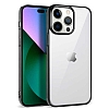 Eiroo Pixel iPhone 14 Pro Max Siyah Rubber Klf