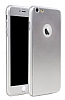 Zore GKK Ays iPhone 6 / 6S 360 Derece Koruma Silver Rubber Klf - Resim 10
