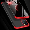 Zore GKK Ays iPhone 11 Pro 360 Derece Koruma Krmz-Siyah Rubber Klf - Resim: 4