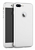Zore GKK Ays iPhone 7 Plus / 8 Plus 360 Derece Koruma Silver Rubber Klf - Resim 1