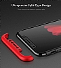 Eiroo Protect Fit iPhone X / XS 360 Derece Koruma Siyah-Krmz Rubber Klf - Resim: 7