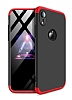 Zore GKK Ays iPhone XR 360 Derece Koruma Kırmızı-Siyah Rubber Kılıf