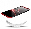 Zore GKK Ays iPhone XS Max 360 Derece Koruma Krmz-Siyah Rubber Klf - Resim: 3