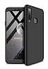 Zore GKK Ays Samsung A9 2018 360 Derece Koruma Siyah-Krmz Rubber Klf - Resim 5