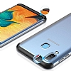 Zore GKK Ays Samsung Galaxy A20 / A30 360 Derece Koruma effaf Siyah Rubber Klf - Resim 3