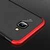 Zore GKK Ays Samsung Galaxy J4 Plus 360 Derece Koruma Krmz-Siyah Rubber Klf - Resim 1