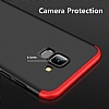 Zore GKK Ays Samsung Galaxy J6 360 Derece Koruma Siyah-Krmz Rubber Klf - Resim 3