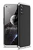 Zore GKK Ays Realme 7 Pro 360 Derece Koruma Silver-Siyah Rubber Klf