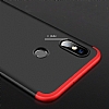 Zore GKK Ays Xiaomi Mi 8 SE 360 Derece Koruma Siyah-Krmz Rubber Klf - Resim 1