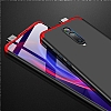 Zore GKK Ays Xiaomi Mi 9T 360 Derece Koruma Siyah Rubber Klf - Resim: 4