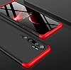Eiroo Protect Fit Xiaomi Mi Note 10 360 Derece Koruma Siyah-Krmz Rubber Klf - Resim: 2