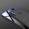 Zore GKK Ays Xiaomi Redmi Note 6 Pro 360 Derece Koruma Lacivert-Siyah Rubber Klf - Resim 4