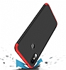 Zore GKK Ays Xiaomi Redmi Note 6 Pro 360 Derece Koruma Siyah-Krmz Rubber Klf - Resim: 4