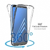 Eiroo Protection Samsung Galaxy A8 2018 360 Derece Koruma effaf Silikon Klf - Resim: 1
