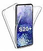 Eiroo Protection Samsung Galaxy S20 Plus 360 Derece Koruma effaf Silikon Klf