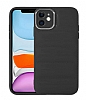 Eiroo Puffer iPhone 11 Parlak Siyah Silikon Klf