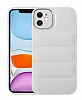 Eiroo Puffer iPhone 11 Parlak Beyaz Silikon Klf