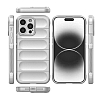 Eiroo Puffer iPhone 15 Pro Krem Silikon Klf - Resim: 1