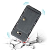 Eiroo Purse Samsung Galaxy J4 Plus Czdanl Gri Rubber Klf - Resim: 1