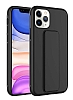 Eiroo Qstand iPhone 11 Pro Max Siyah Silikon Klf