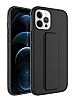 Eiroo Qstand iPhone 12 Pro Max Siyah Silikon Klf