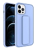 Eiroo Qstand iPhone 12 Pro Max Lila Silikon Klf