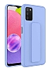 Eiroo Qstand Samsung Galaxy A03s Lila Silikon Klf